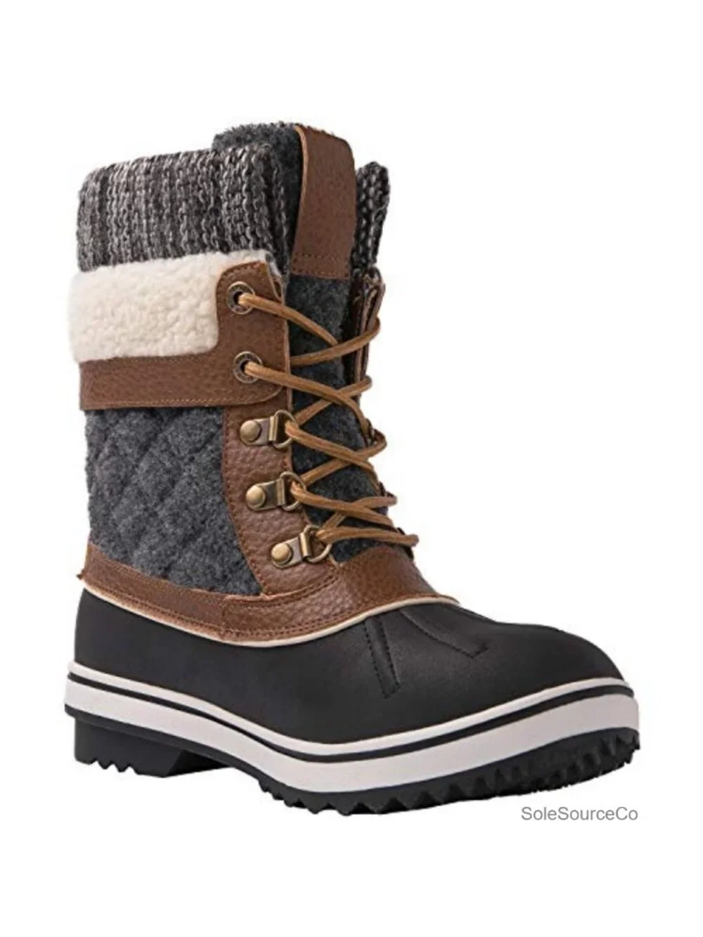 Women's Waterproof Snow Boots with Faux Fur Trim Thermolite Insulation Winter